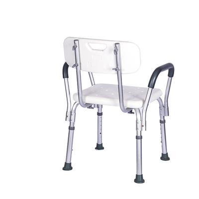 Anti Slip Safest Shower Chair Brushed Aluminum Shower Bench