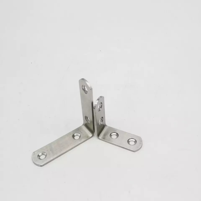 Custom Stamped Heavy Duty L Shape Wall Bracket 90 Angle Corner For Metal Shelf
